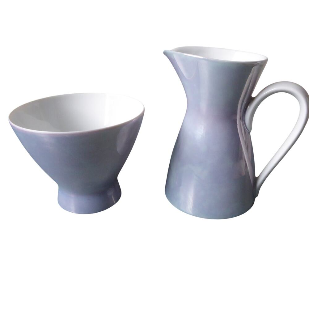 MCM Rosenthal Germany 2000 Crystalline Creamer & Sugar Bowl Set Raymond Loewy